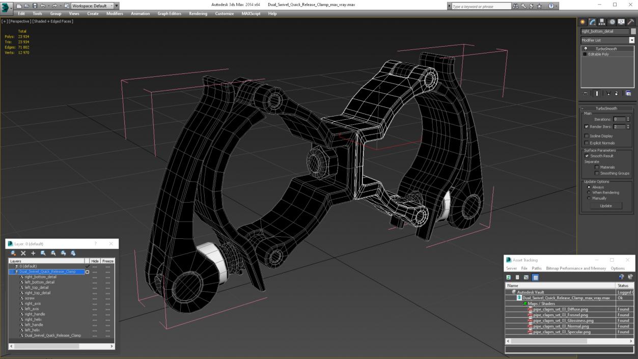 3D Dual Swivel Quick Release Clamp