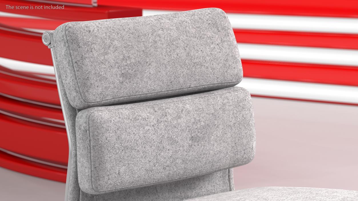 Conference Chair with no Arms Grey 3D model