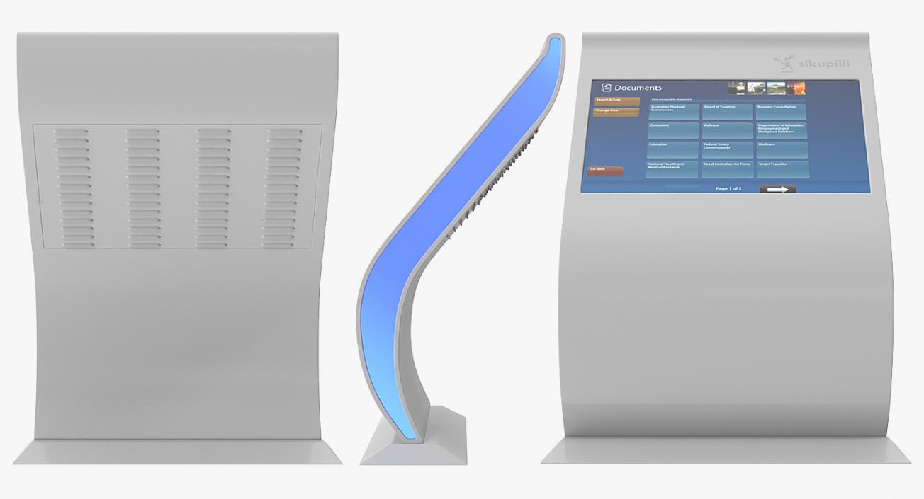 Multi Touch Screen Kiosk For Lobby 3D model