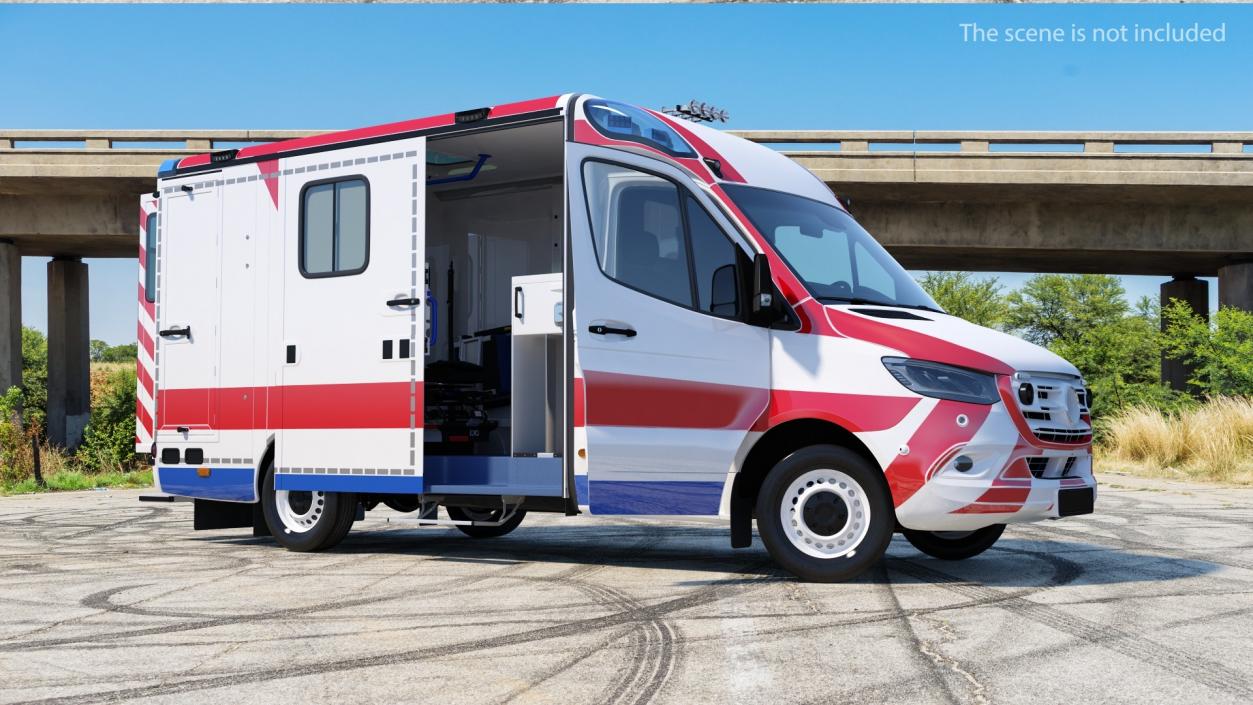 Ambulance Vehicle Rigged 3D model