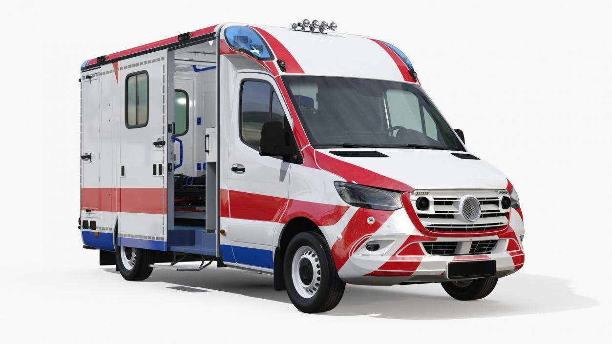 Ambulance Vehicle Rigged 3D model