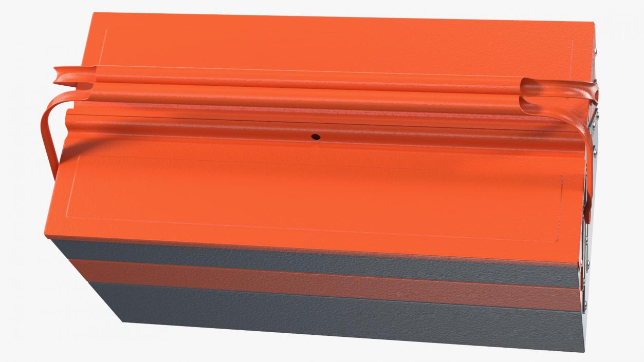 Metal Cantilever Tool Box Orange 3D