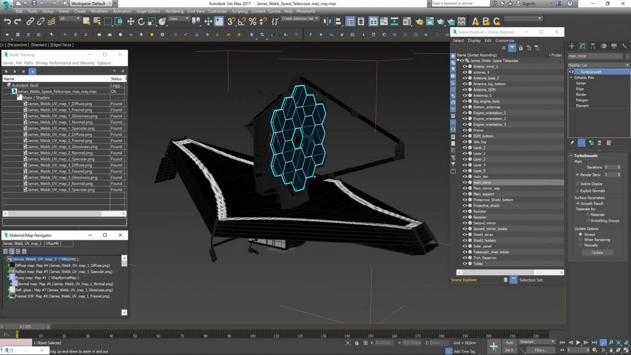 3D James Webb Space Telescope