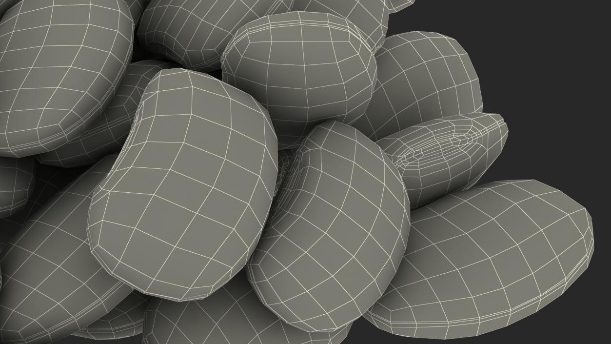 3D Bunch of Pile Green Soybeans model