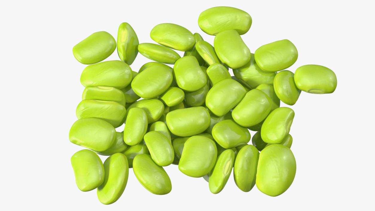 3D Bunch of Pile Green Soybeans model