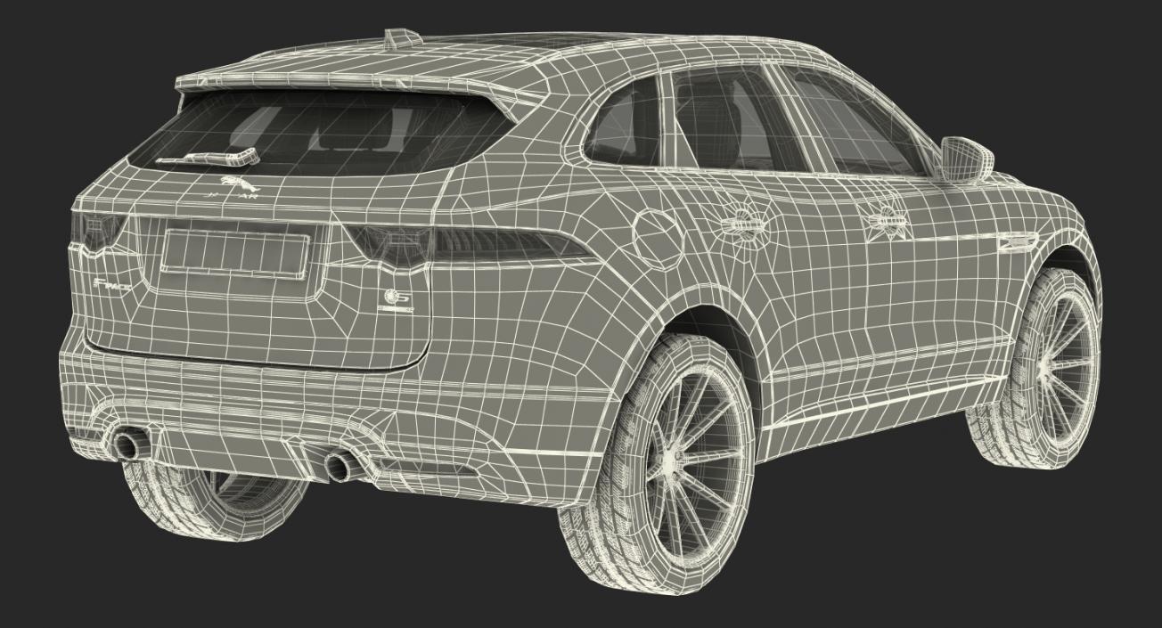 3D model Jaguar F-Pace 2017 Rigged