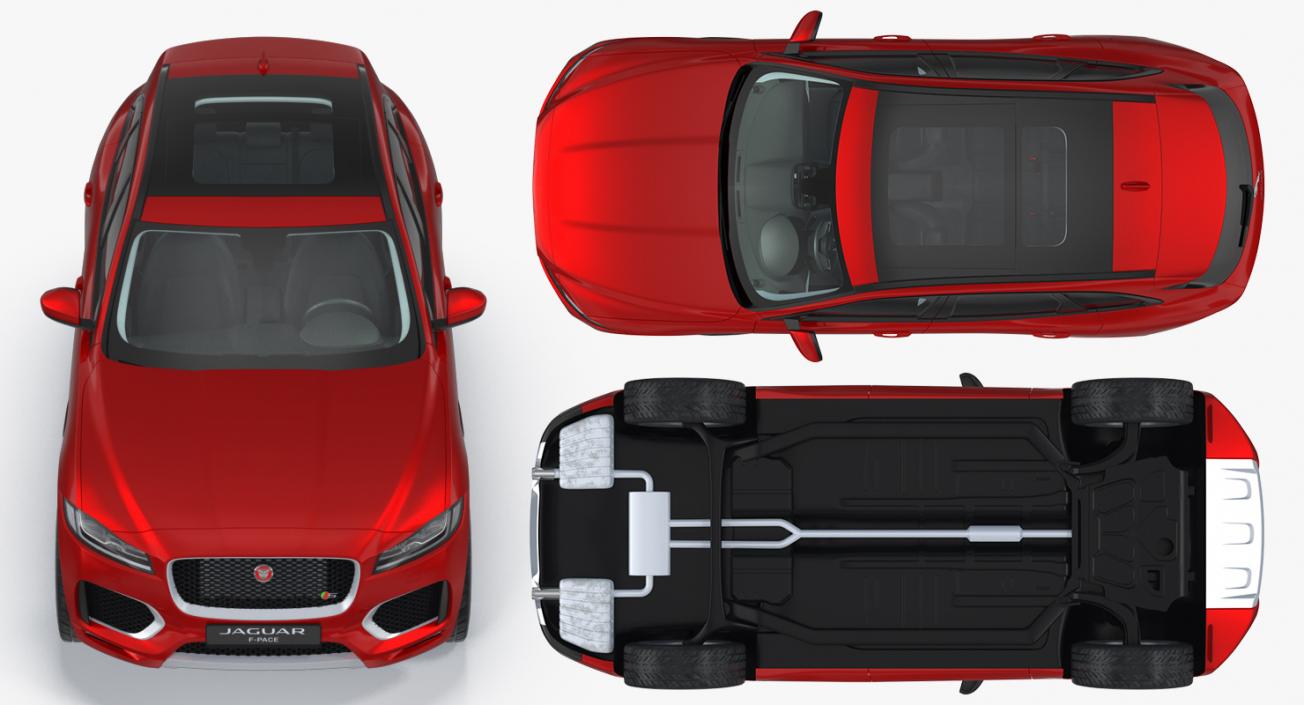 3D model Jaguar F-Pace 2017 Rigged