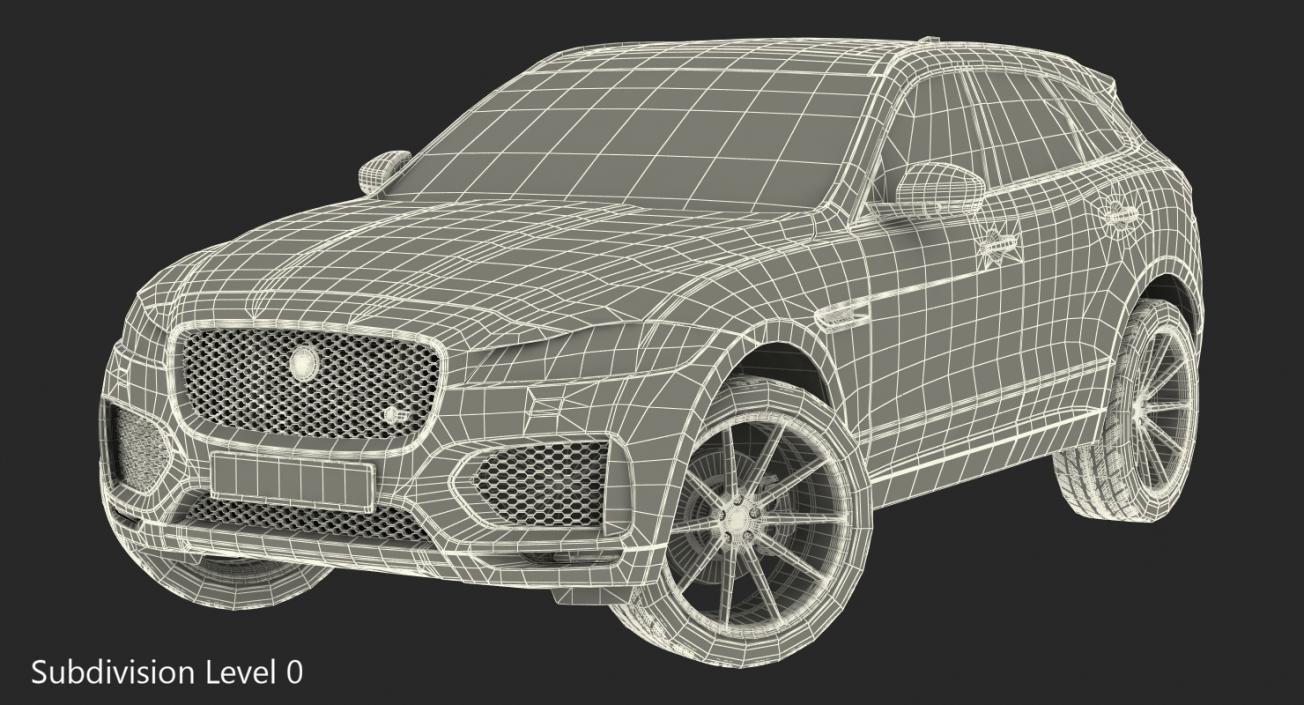 3D model Jaguar F-Pace 2017 Rigged