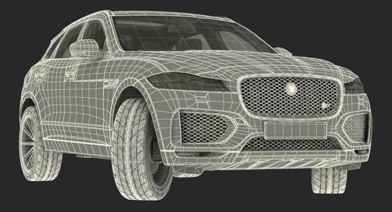 3D model Jaguar F-Pace 2017 Rigged