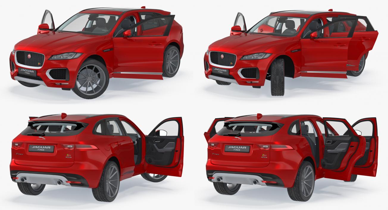 3D model Jaguar F-Pace 2017 Rigged