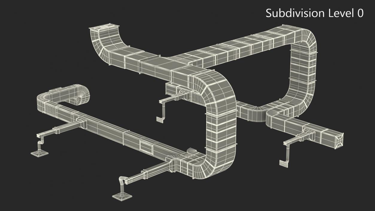 3D Industrial Metal Air Conditioning Ducting