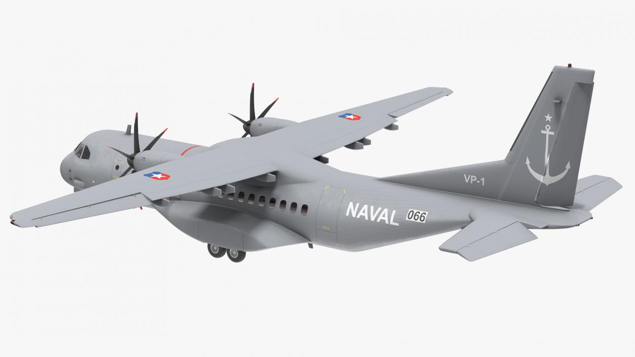 3D Airbus C295 Turboprop Maritime Patrol Aircraft Rigged model