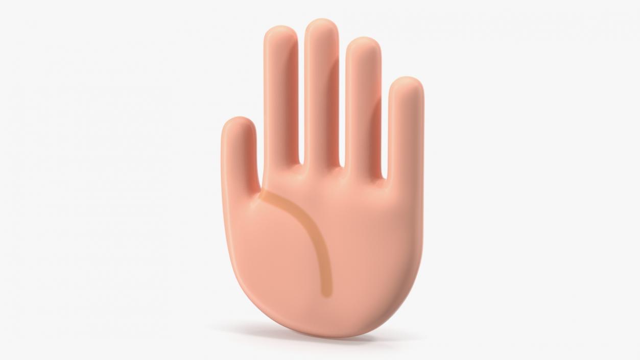 Raised Hand Emoji 2 3D model