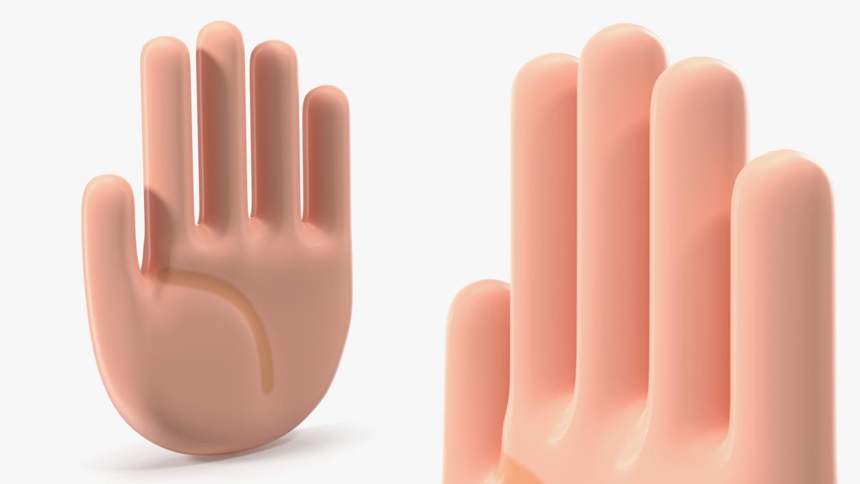 Raised Hand Emoji 2 3D model