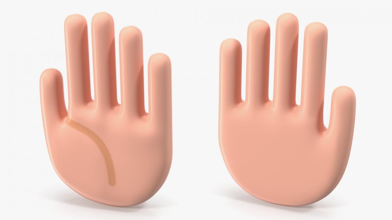 Raised Hand Emoji 2 3D model