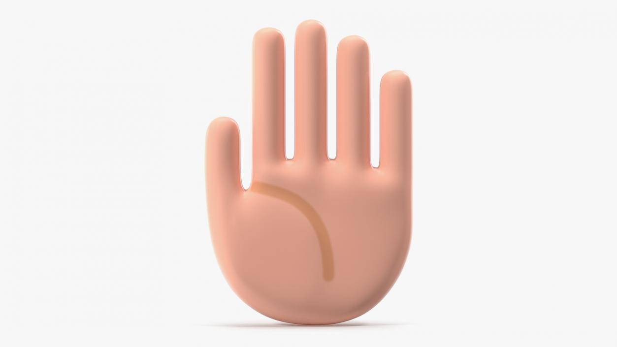 Raised Hand Emoji 2 3D model