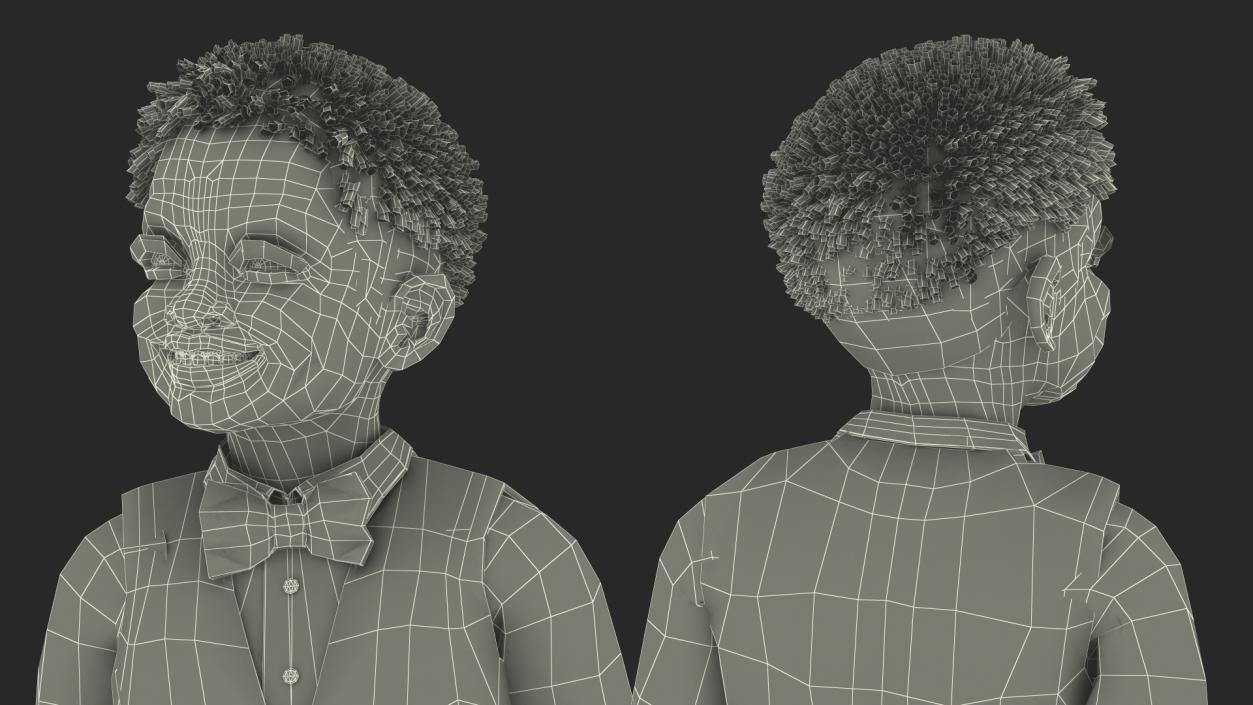 3D Black Child Boy Street Style model