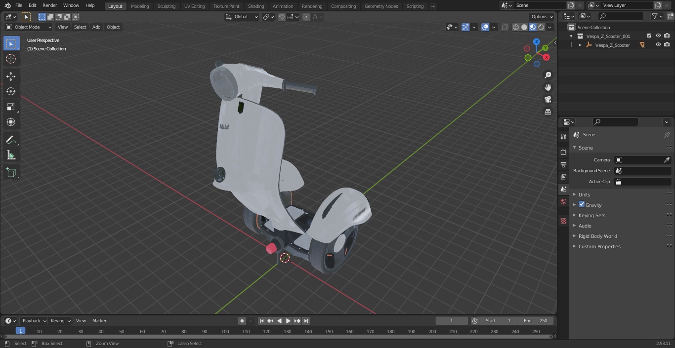 3D model Vespa Z-Scooter