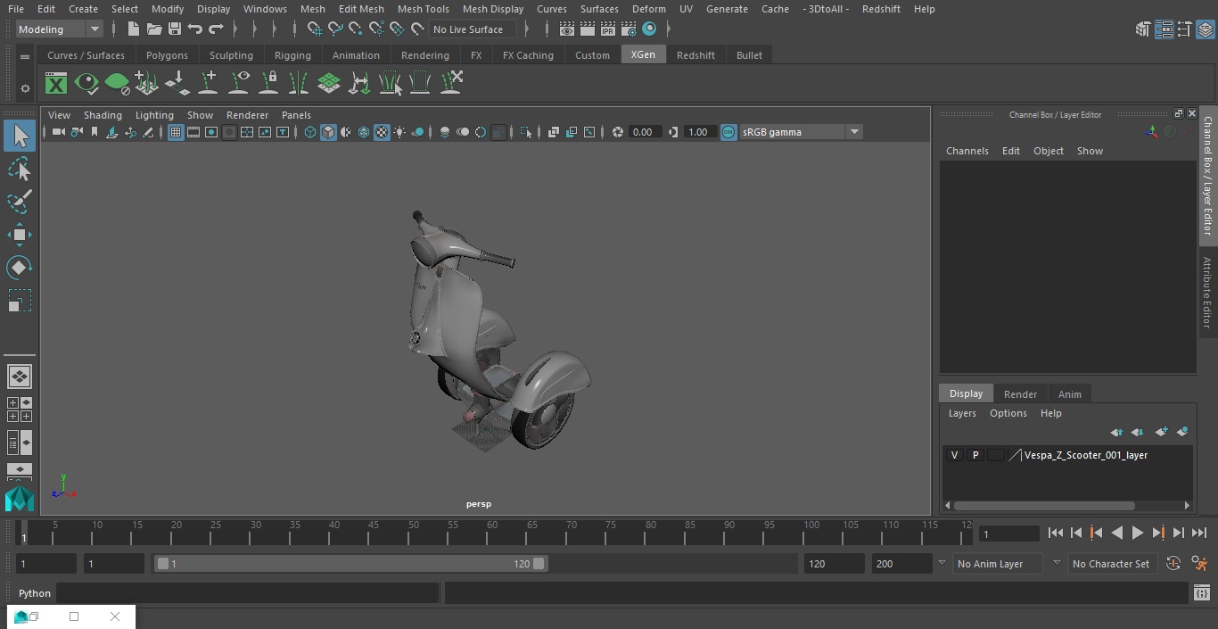 3D model Vespa Z-Scooter