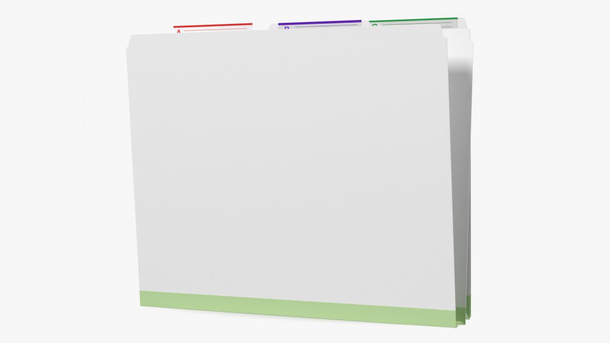 White Cardboard File Folder 3D