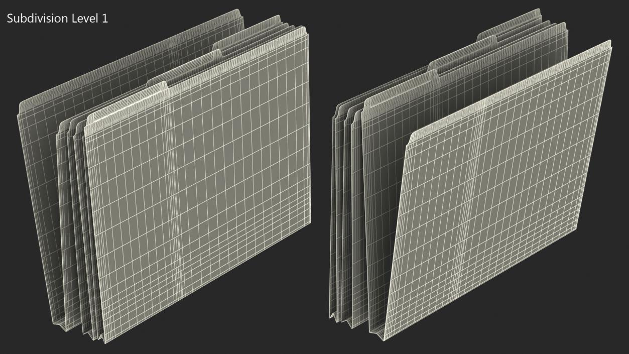 White Cardboard File Folder 3D