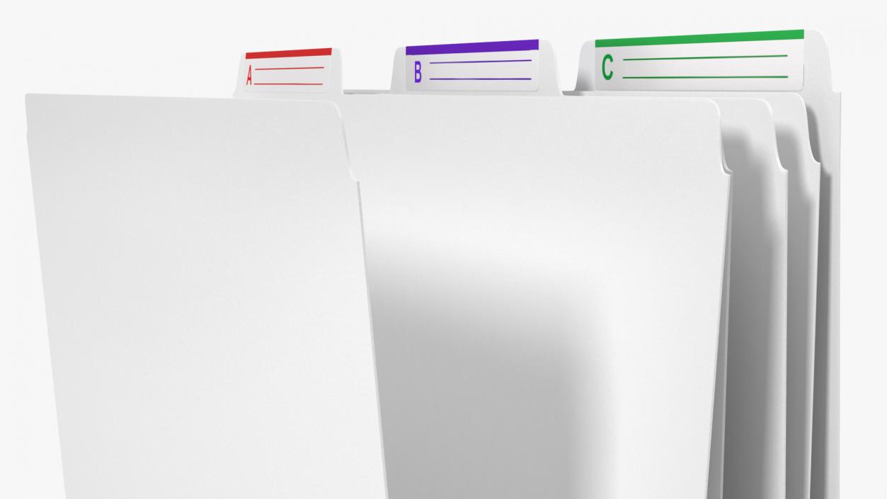 White Cardboard File Folder 3D