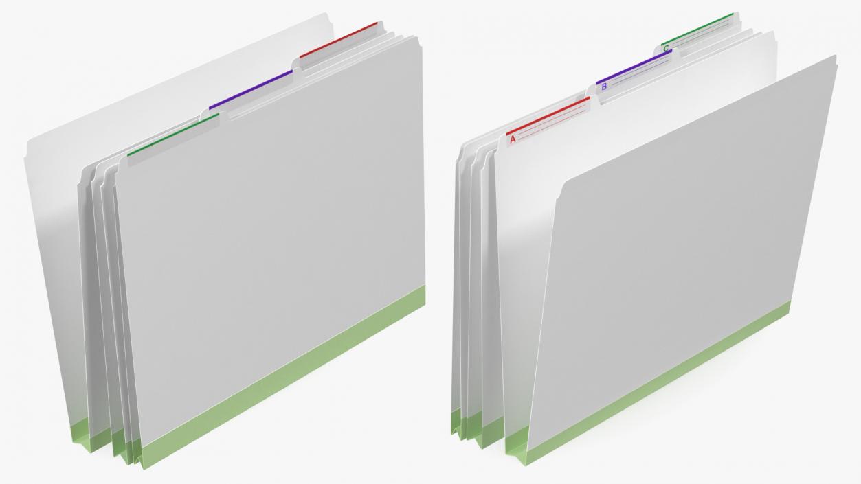 White Cardboard File Folder 3D