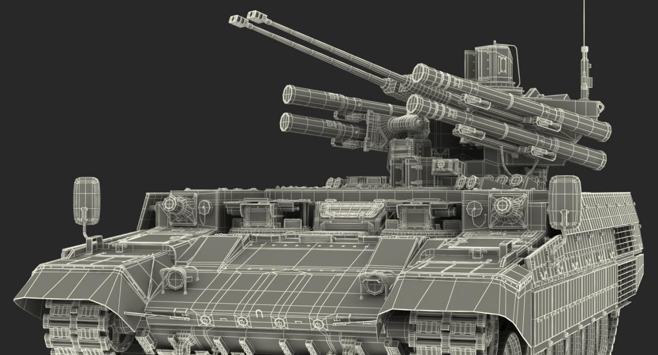 Missile Tank BMPT Rigged 3D model