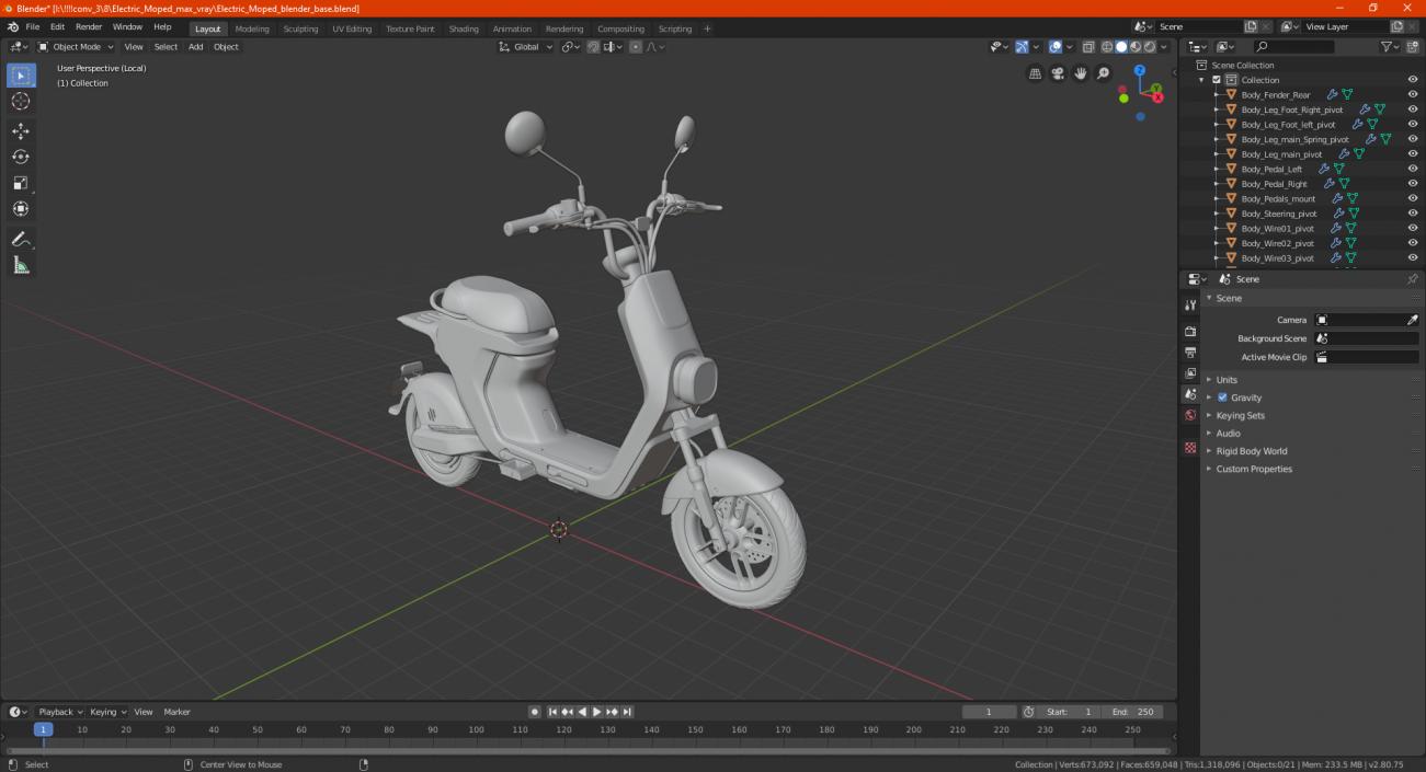 Electric Moped 3D model