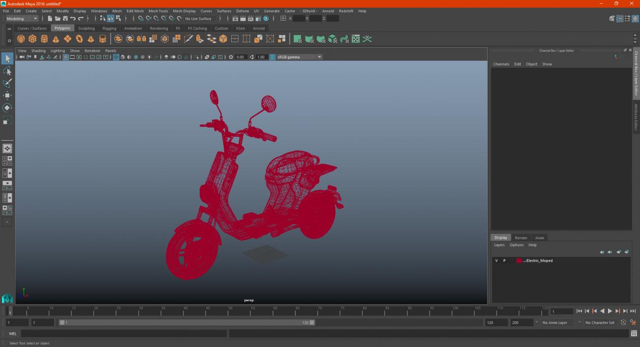 Electric Moped 3D model