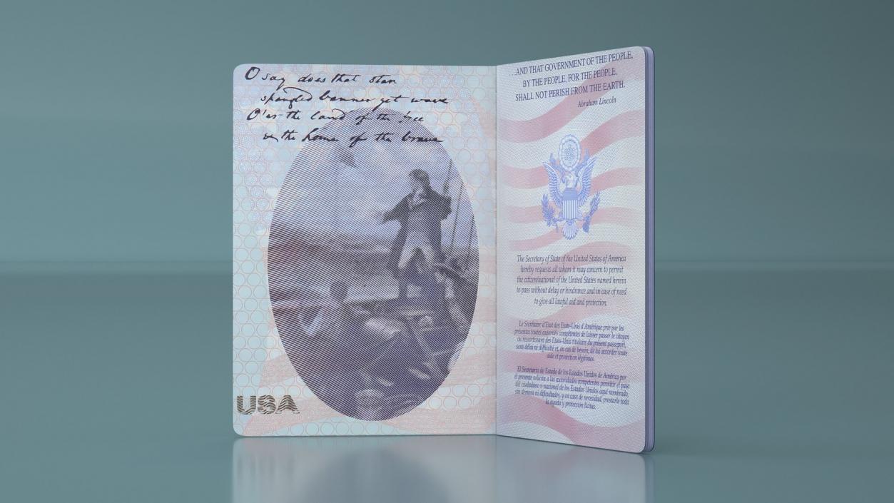 3D USA Passports Collection 3