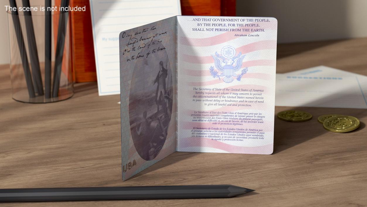 3D USA Passports Collection 3