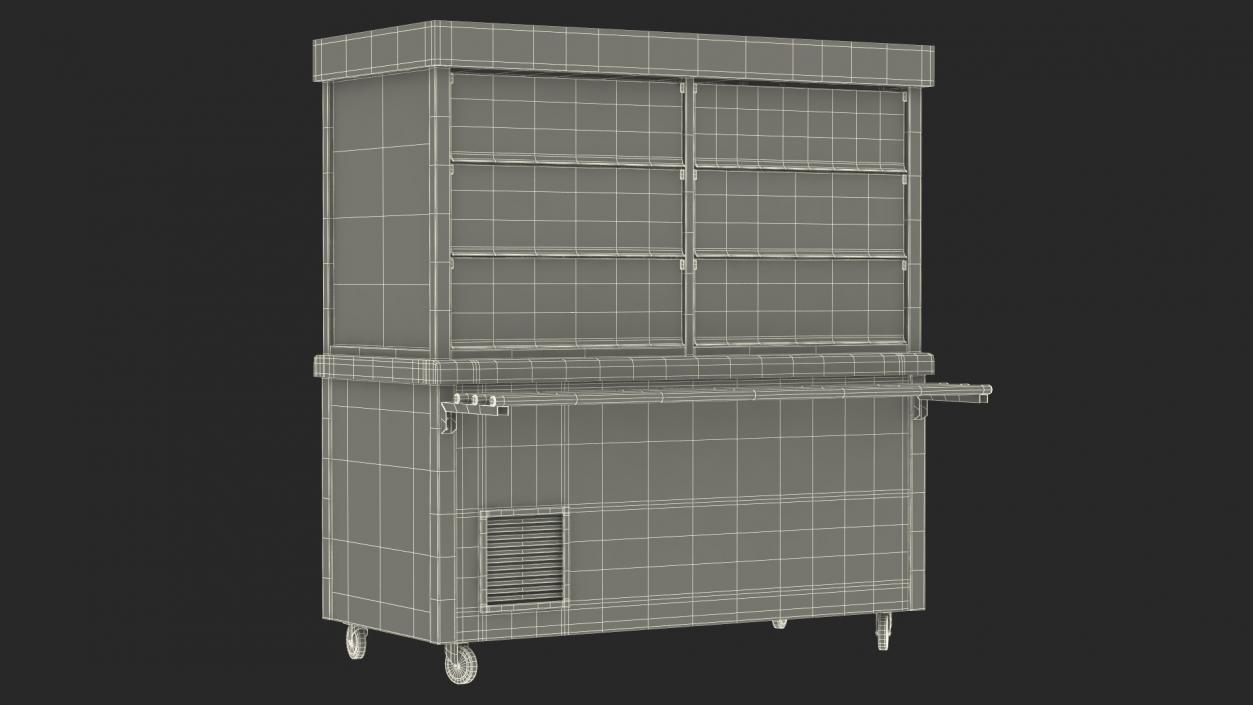 Small Refrigerated Display Case Self Service Line 3D model