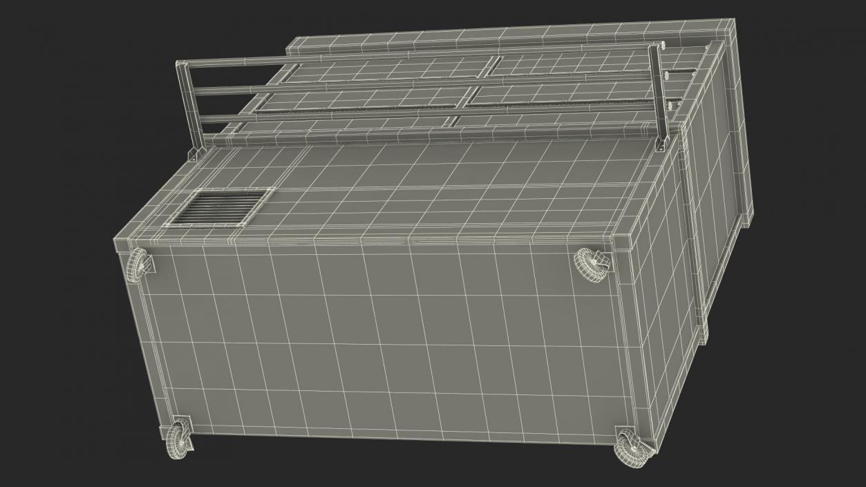 Small Refrigerated Display Case Self Service Line 3D model