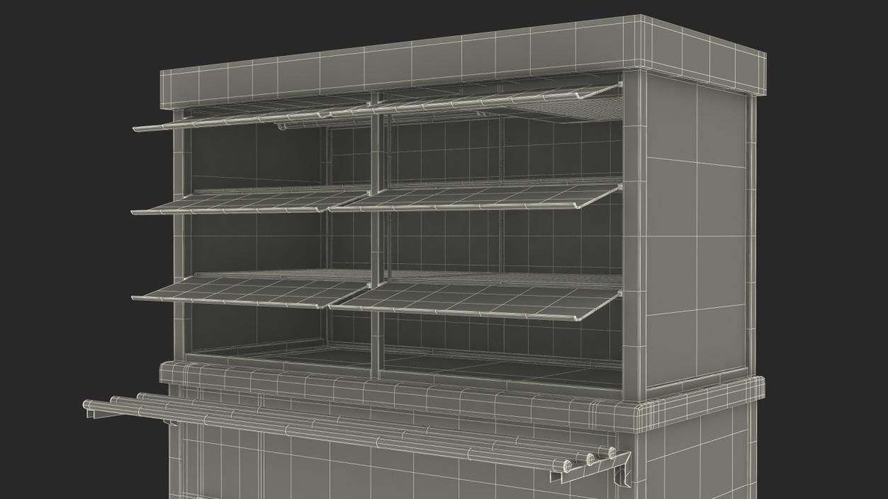 Small Refrigerated Display Case Self Service Line 3D model