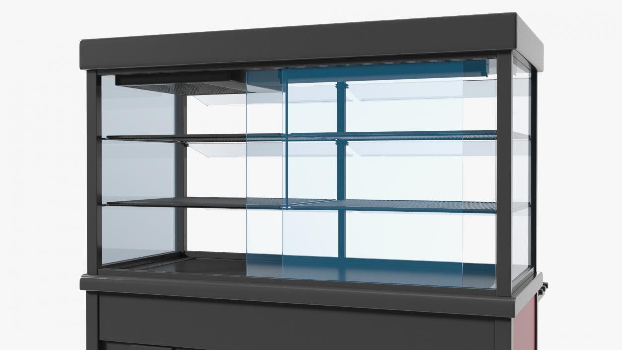 Small Refrigerated Display Case Self Service Line 3D model