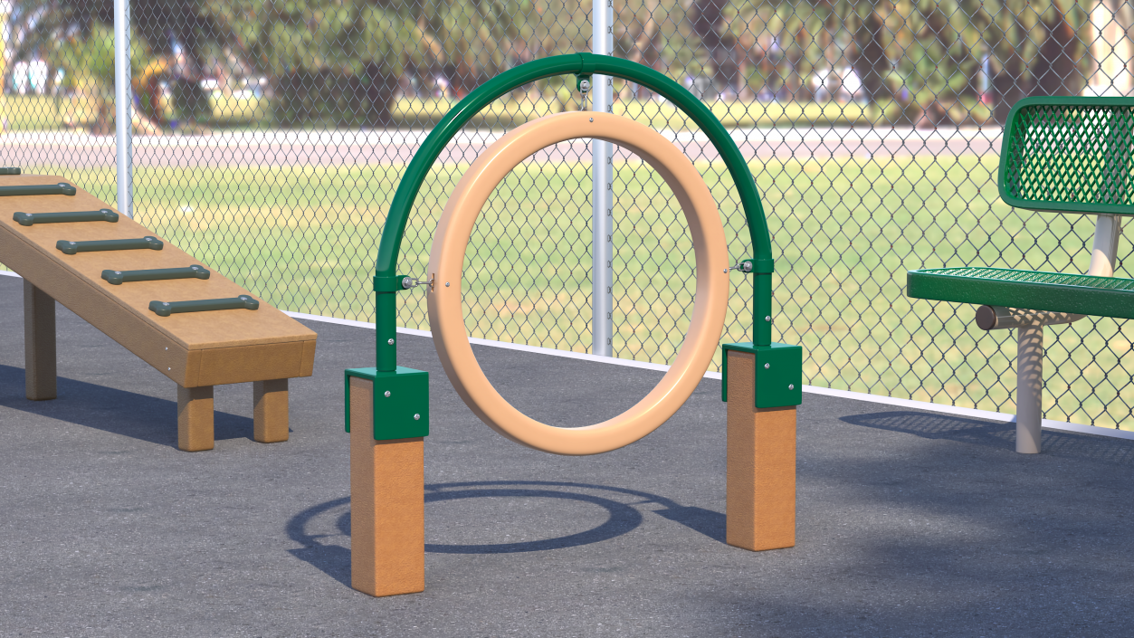 Hanging Ring for Dog Training Park 3D model