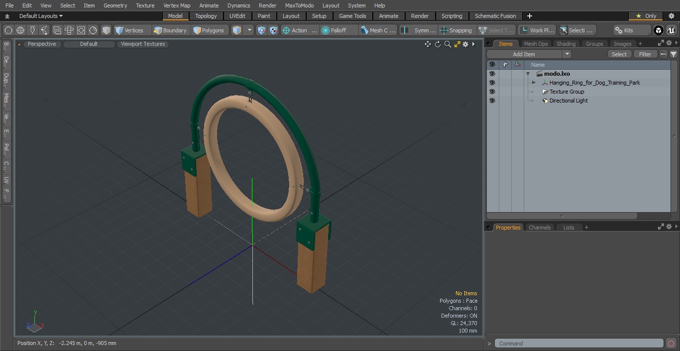 Hanging Ring for Dog Training Park 3D model