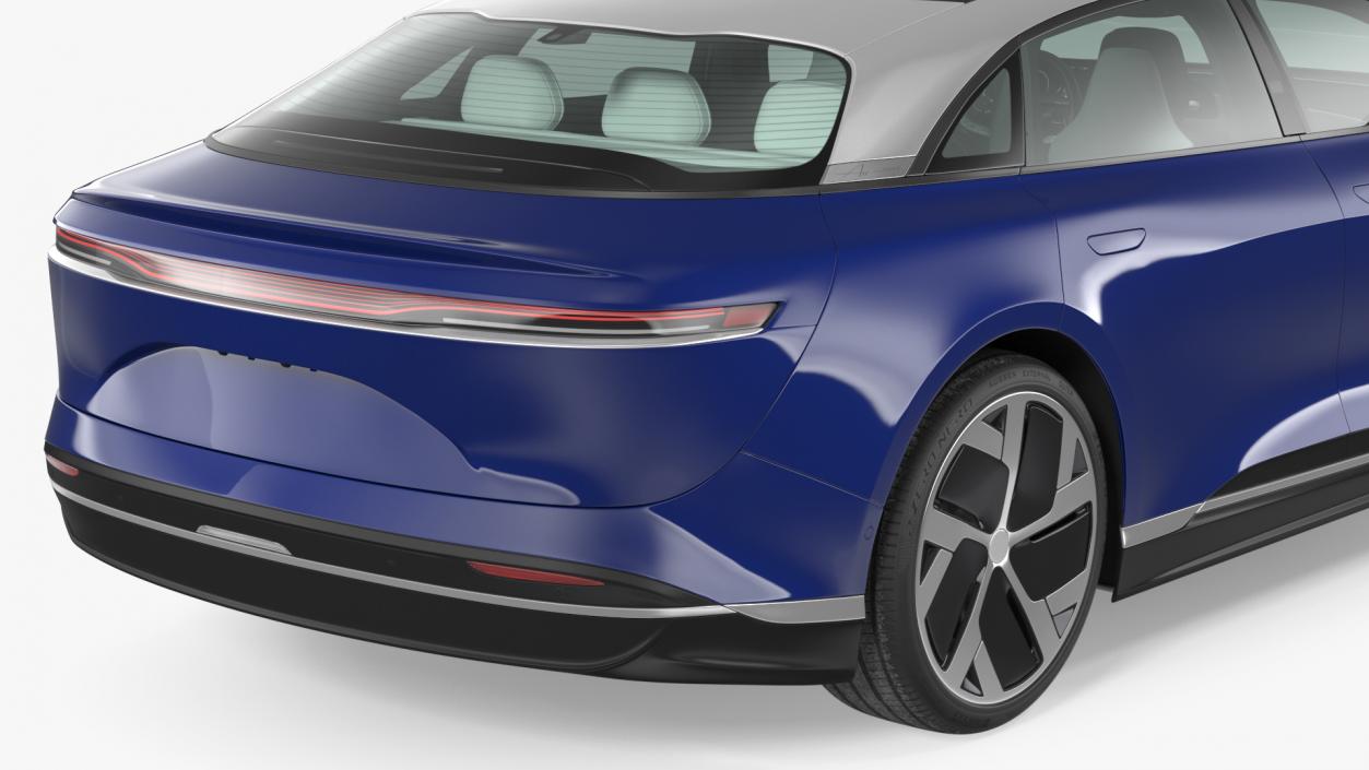 3D Electric Luxury Sedan Rigged model