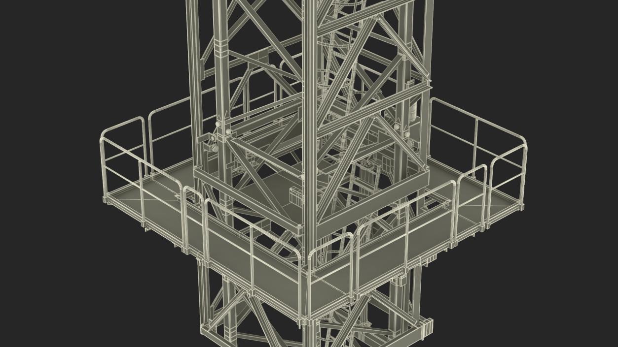 3D Construction Tower Crane Liebherr model