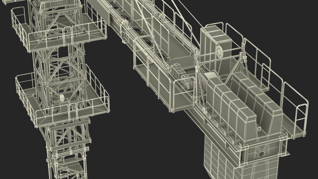 3D Construction Tower Crane Liebherr model