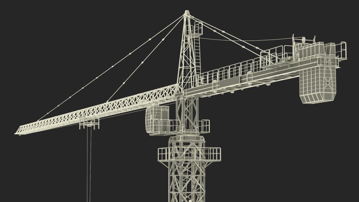 3D Construction Tower Crane Liebherr model