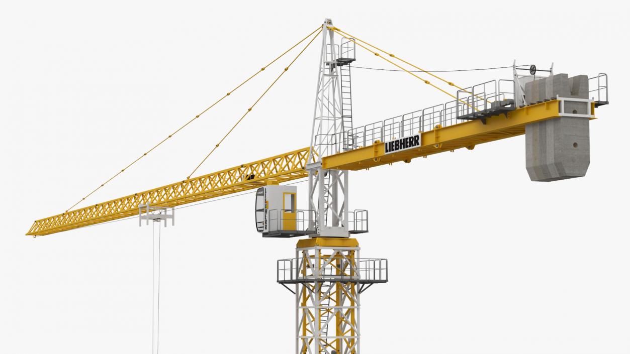 3D Construction Tower Crane Liebherr model