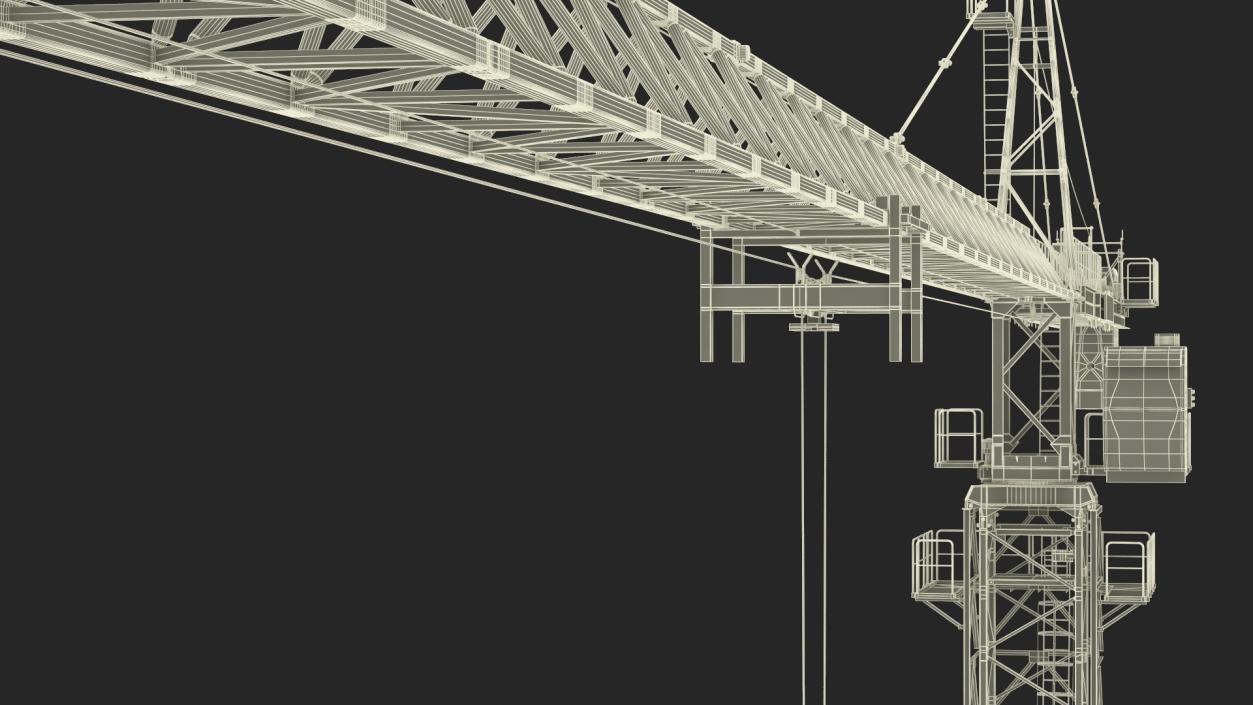 3D Construction Tower Crane Liebherr model