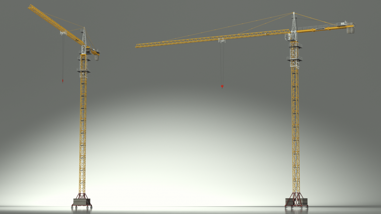 3D Construction Tower Crane Liebherr model