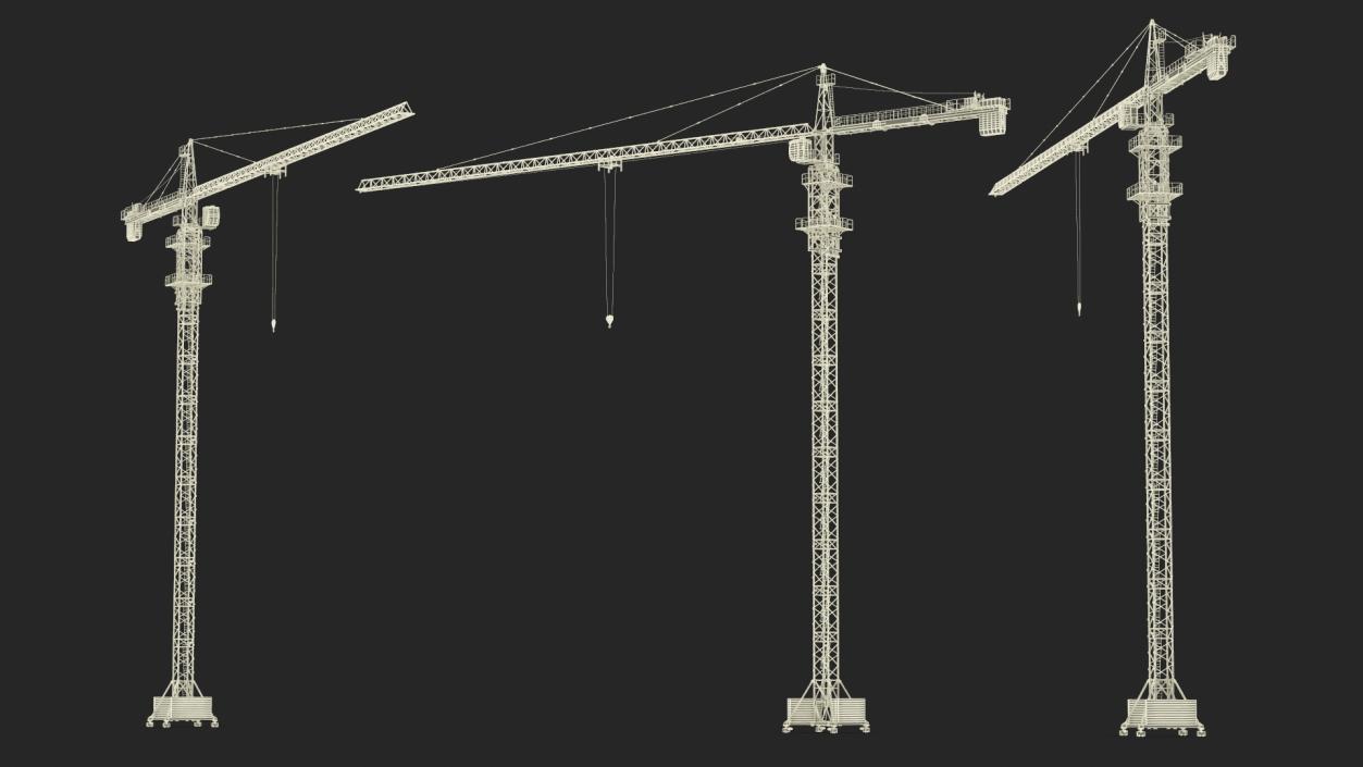 3D Construction Tower Crane Liebherr model