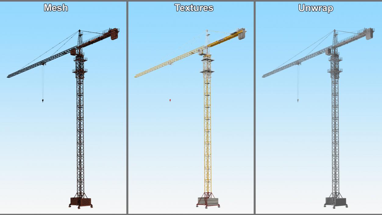 3D Construction Tower Crane Liebherr model