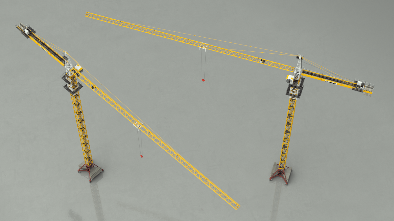 3D Construction Tower Crane Liebherr model