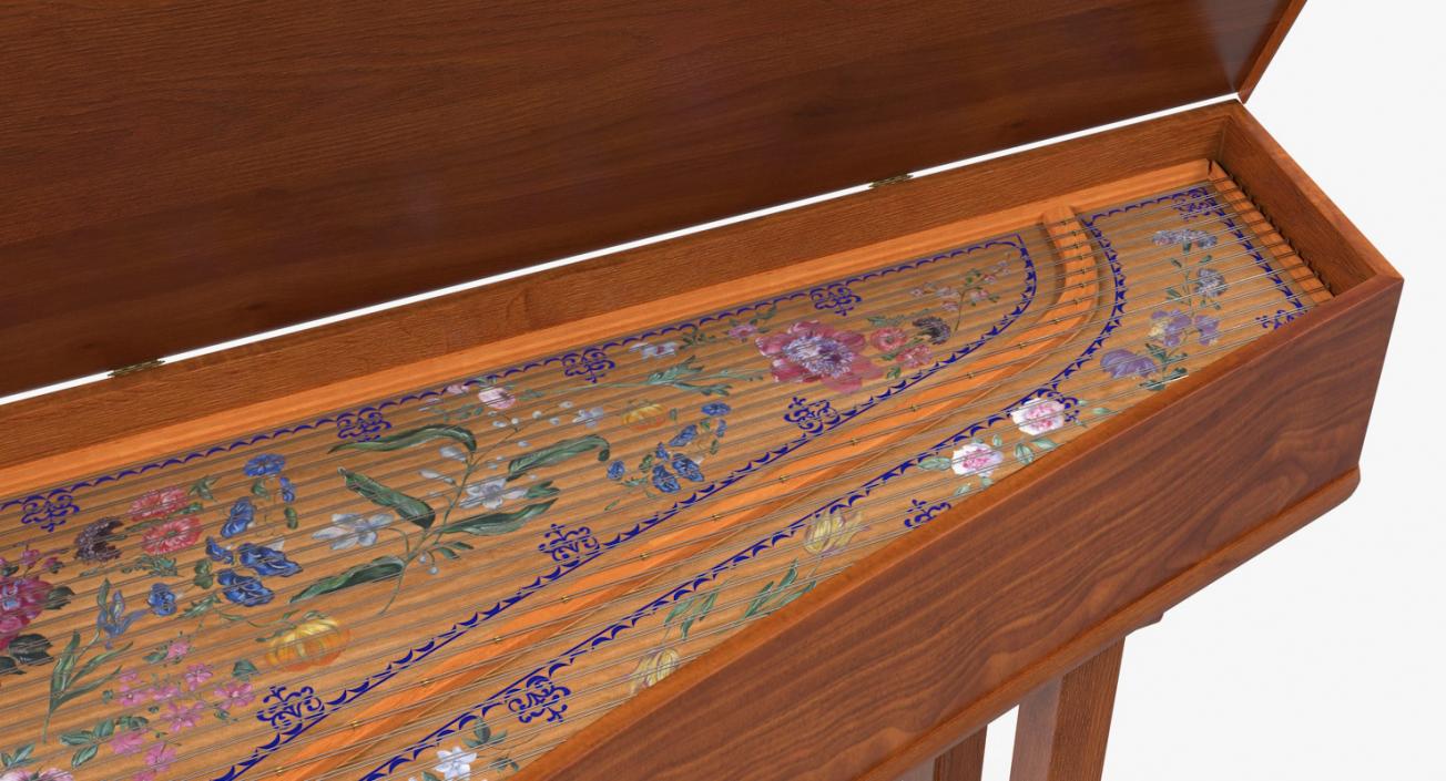 3D model Harpsichord Musical Instrument