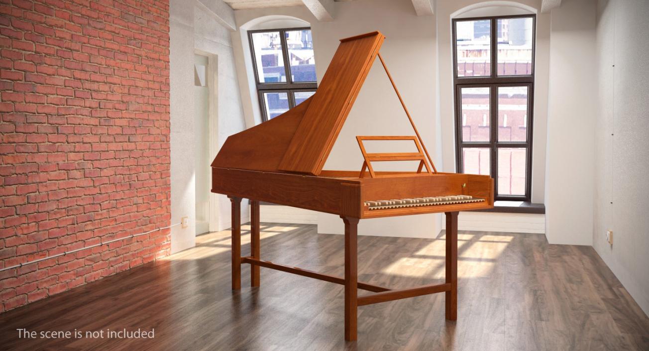 3D model Harpsichord Musical Instrument